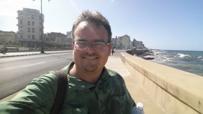 James M. Branum at the Malecon in Havana, Cuba